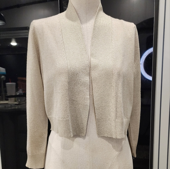 Calvin Klein Sweaters - NWT'S CALVIN KLEIN Elegant Cream (SPARKLES) Open-Front Cardigan
